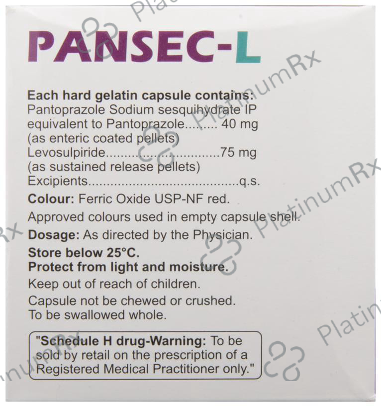 Pansec L 75/40mg Capsule SR 10s