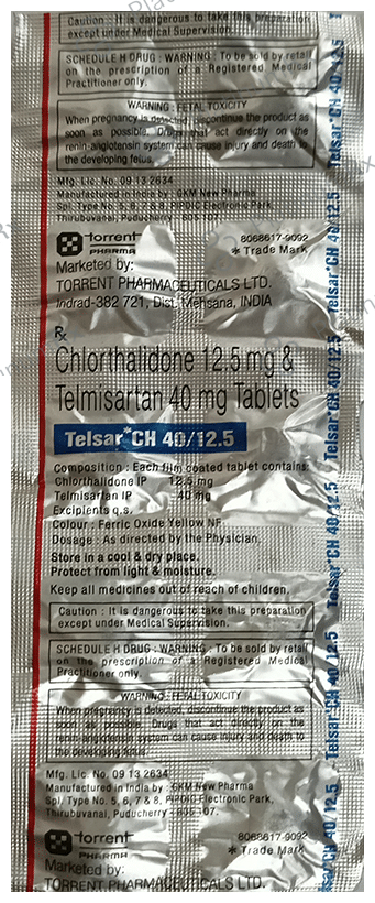 Telsar CH 12.5/40mg Tab 10s