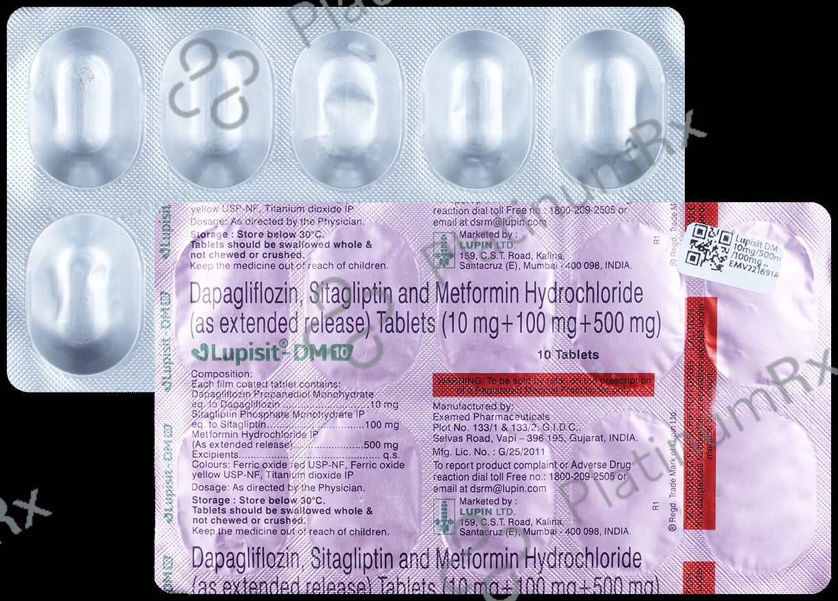 Lupisit DM 10/500/100mg Tablet 10s