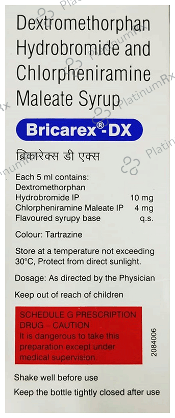 Bricarex-DX Syrup No Added Sugar