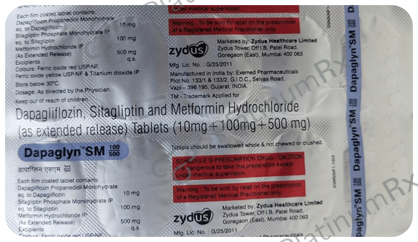 Dapaglyn SM 10/500mg Tablet ER 10s
