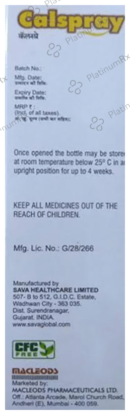 Calspray 200IU Nasal Solution 1s