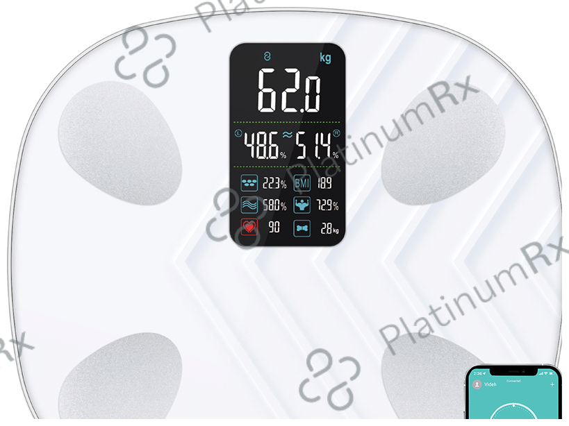 beatXP Smartplus Prime Weight Machine with BMI & Body Fat Analyzer White