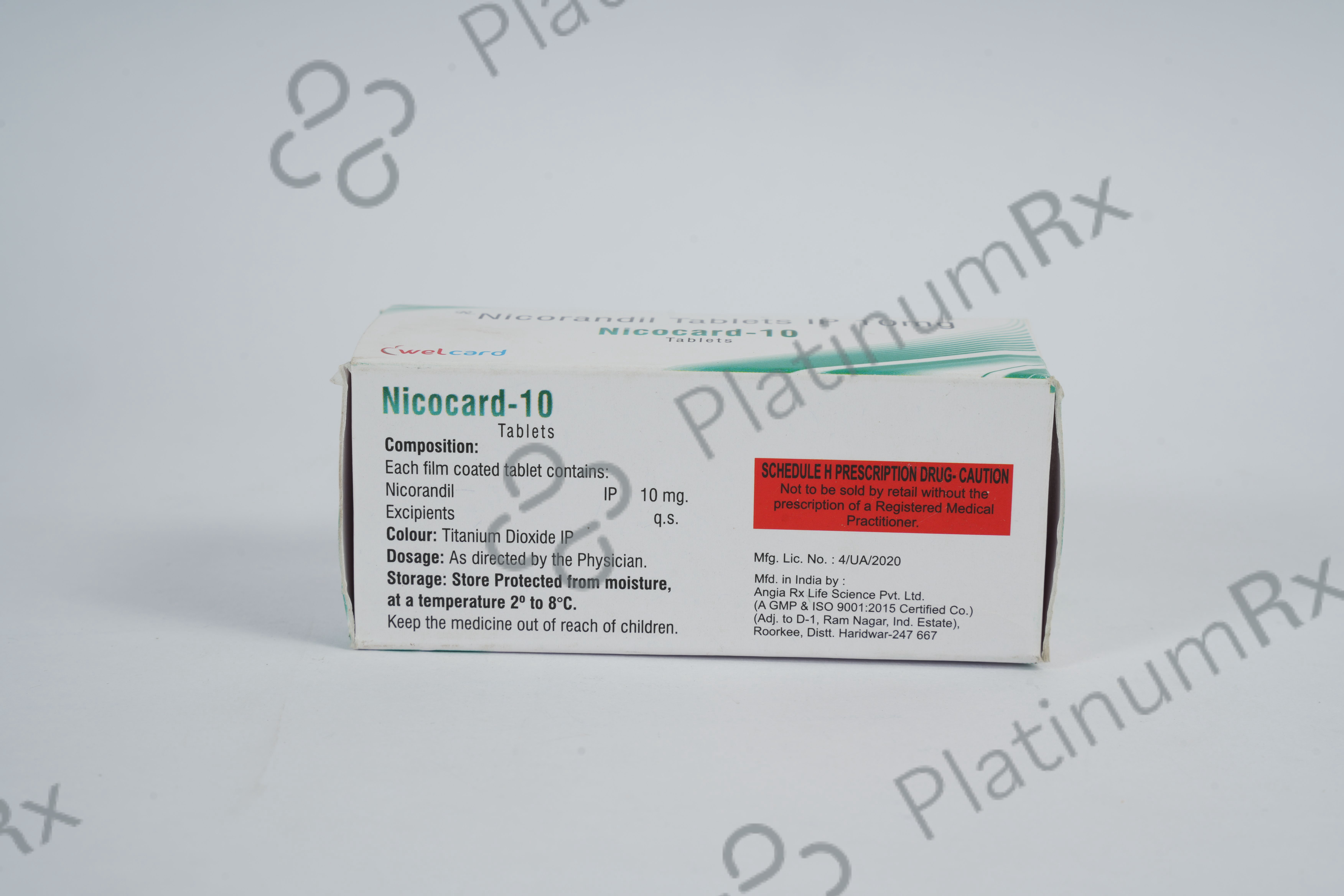 Nicocard 10mg Tablet 10s