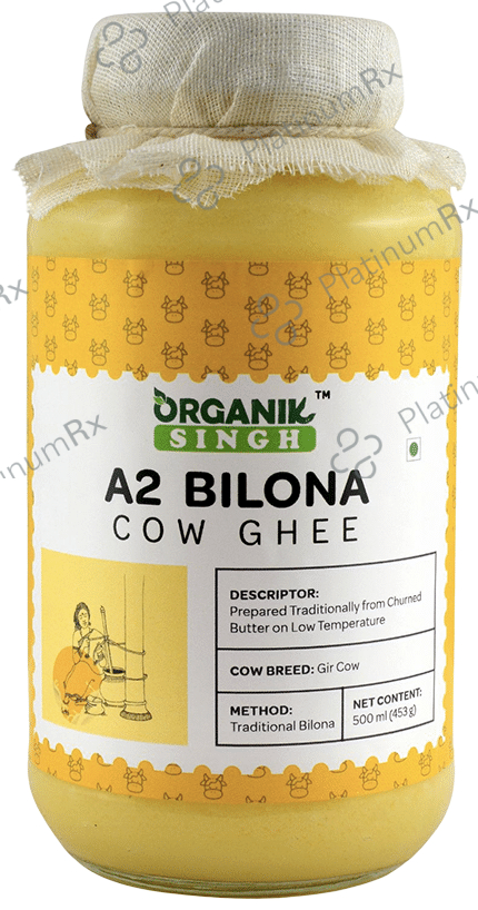 Organik Singh A2 Bilona Cow Ghee (500ml Each) 1 Jar