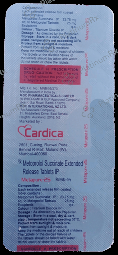 Metapure 25 Tablet ER