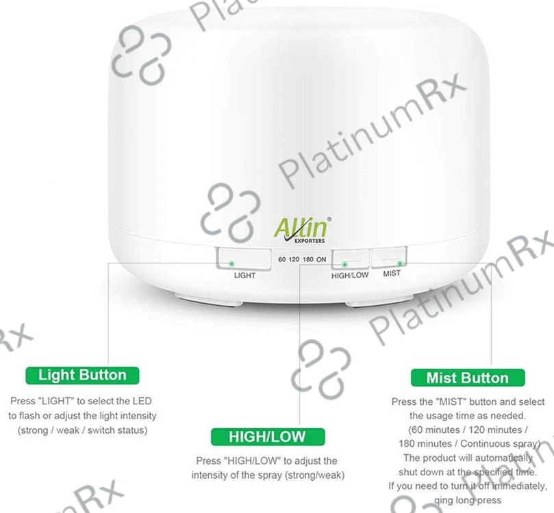 Allin Exporters Aromatherapy Essential Oil Diffuser & Ultrasonic Humidifier (500ml Tank)