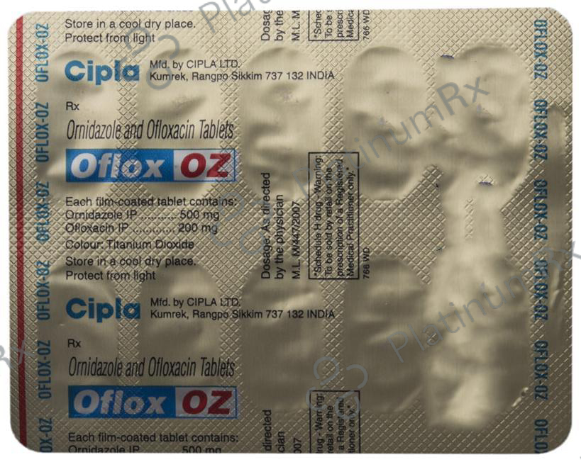 Oflox OZ 200/500mg Tablet 10s