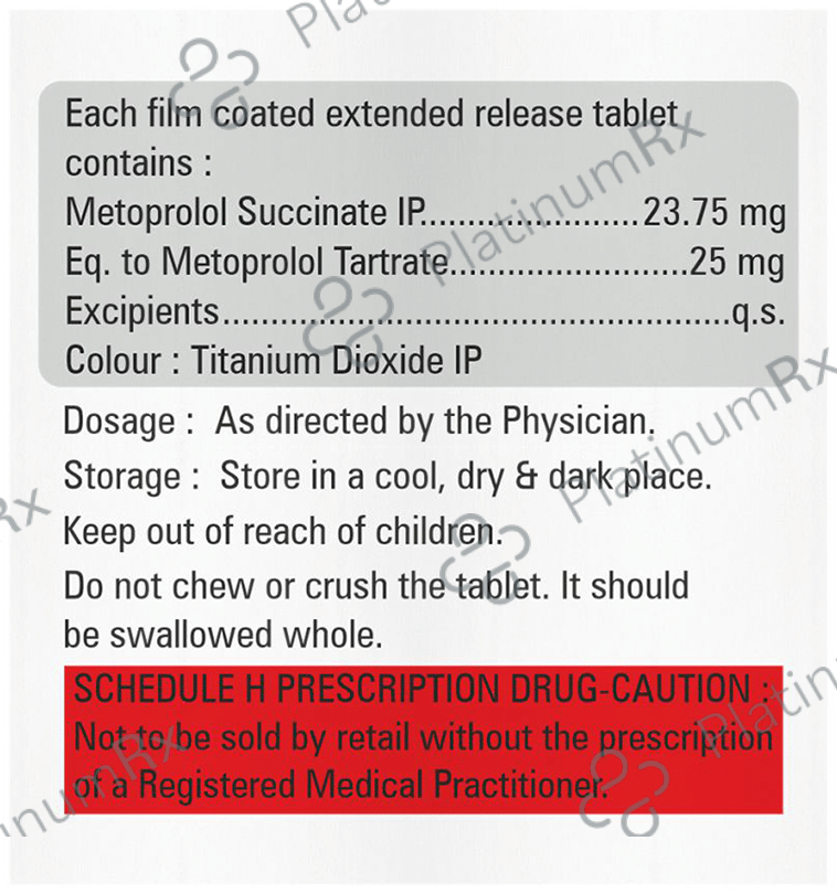Metprodix 25mg Tablet ER