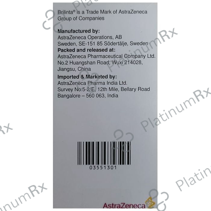 Brilinta 90mg Tablet 180s