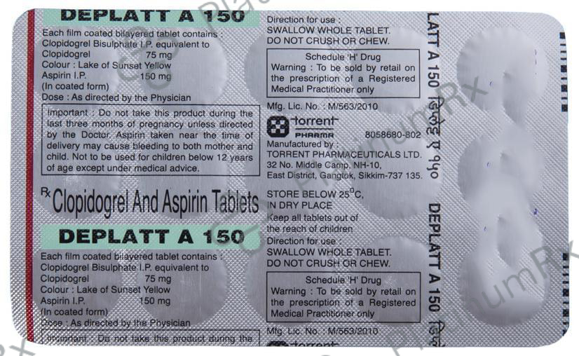 Deplatt A 150/75mg Tablet 15s