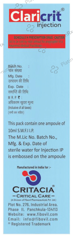 Claricrit 500mg Injection