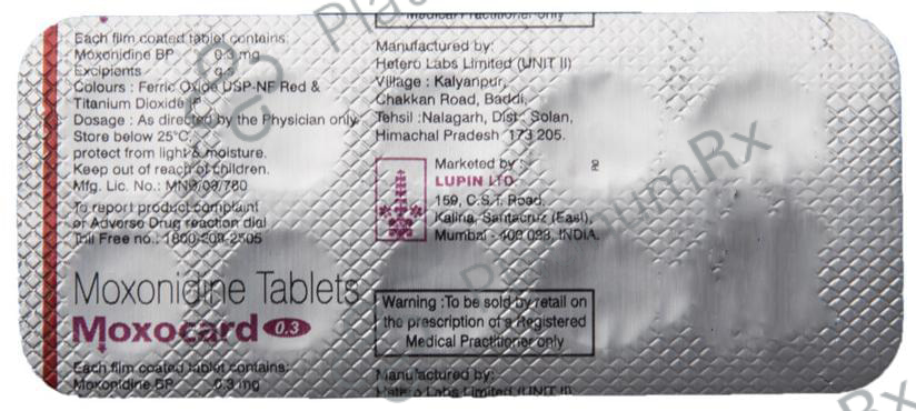 Moxocard 0.3mg Tablet 10s