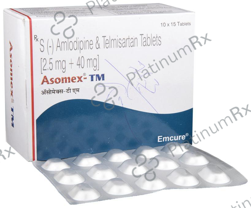 Asomex TM 2.5/40mg Tablet 15s