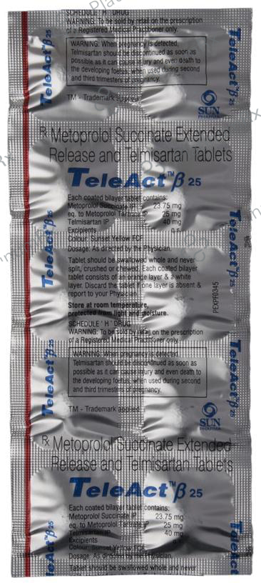 Teleact Beta 25 23.75/40mg Tablet ER 10s