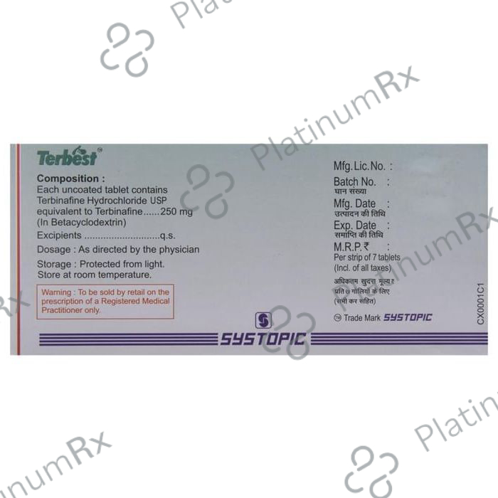 Terbest 250mg Tablet 7s