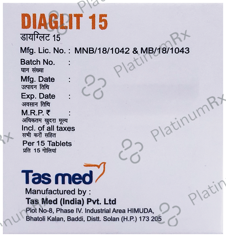 Diaglit 15 Tablet 15 tablets