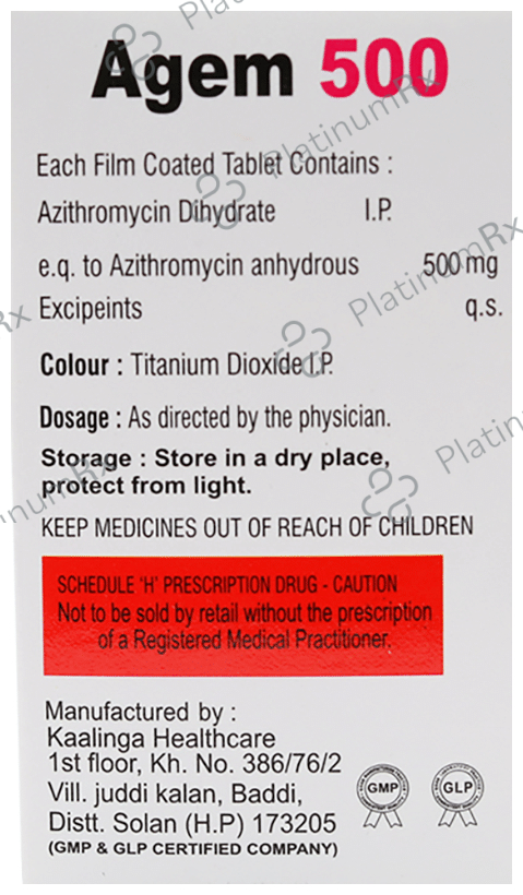 Agem 500mg Tablet