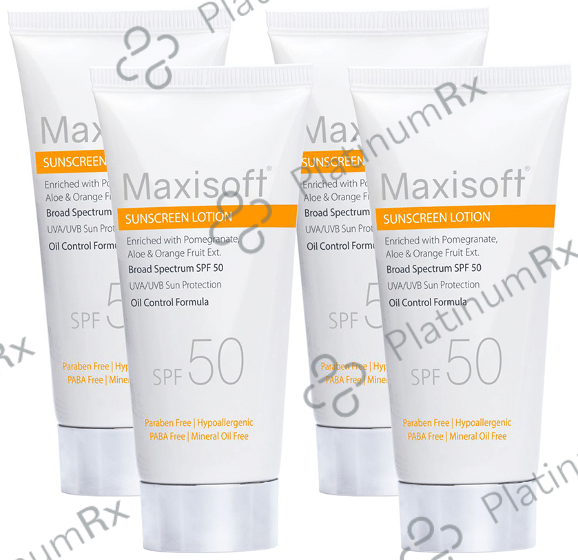 Maxisoft Sunscreen Lotion (50ml Each) SPF 50 4 Tubes