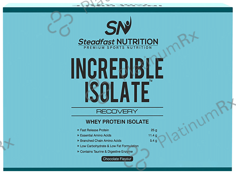 Steadfast Nutrition Incredible Isolate Recovery Whey Protein Isolate Sachet (30gm Each) Chocolate 60 Sachets