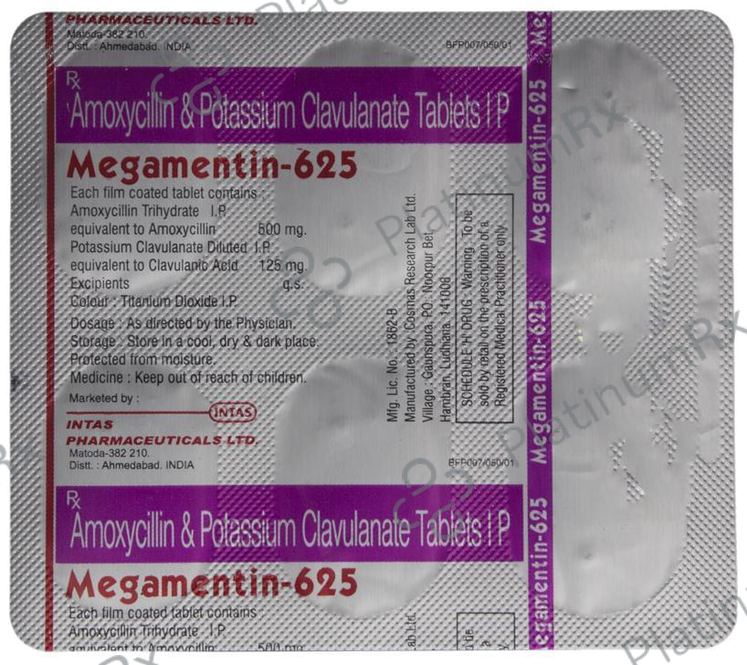 Megamentin 625mg Tablet 6s