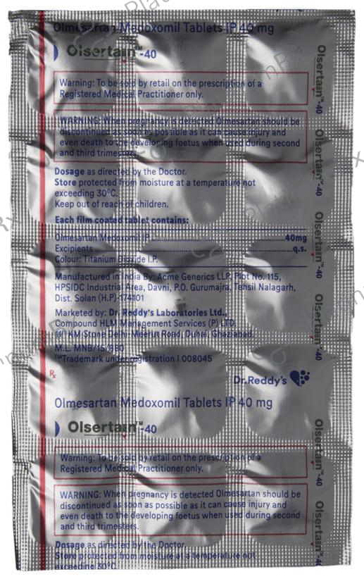 Olsertain 40mg Tablet 15s