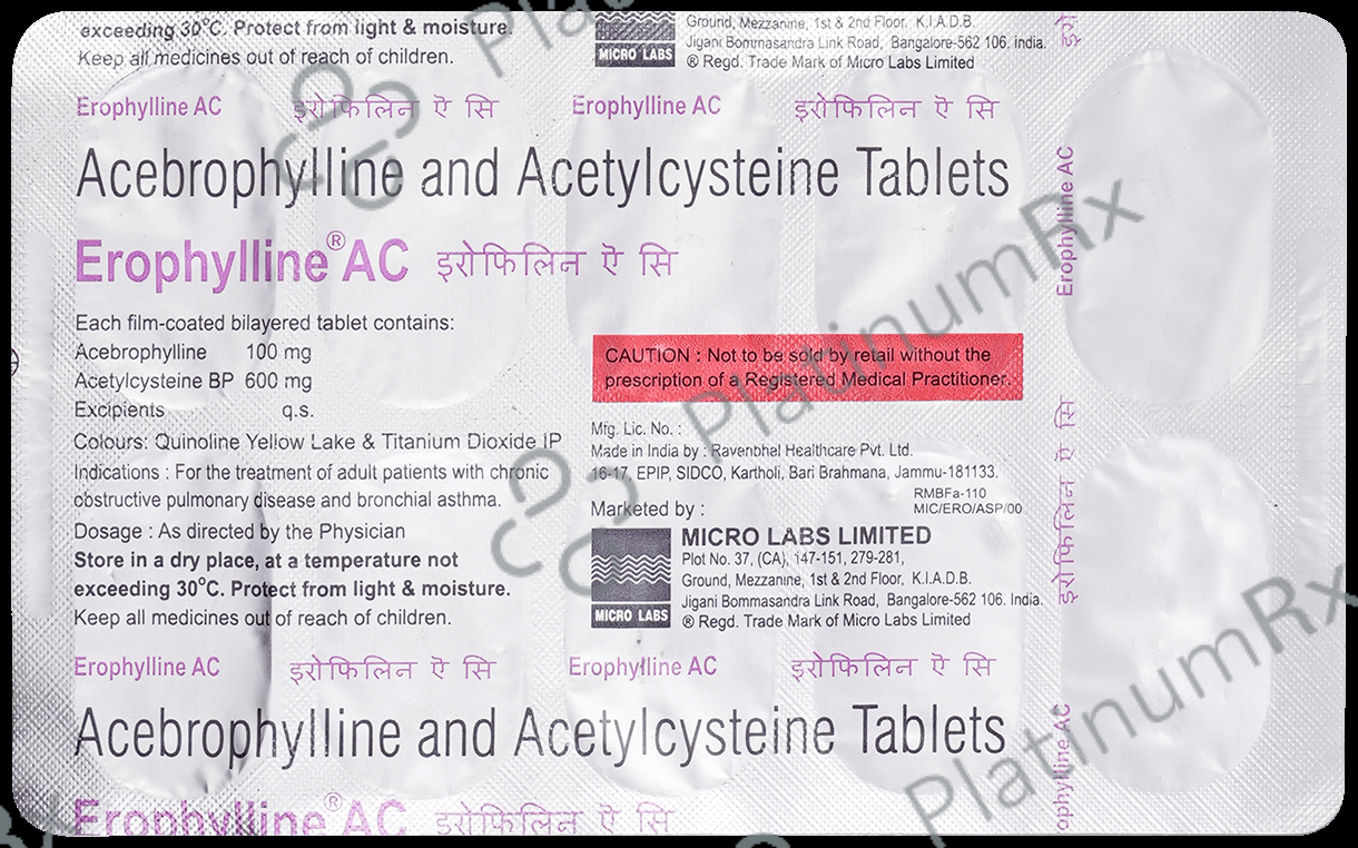 Erophylline AC 100/600mg Tablet 10s