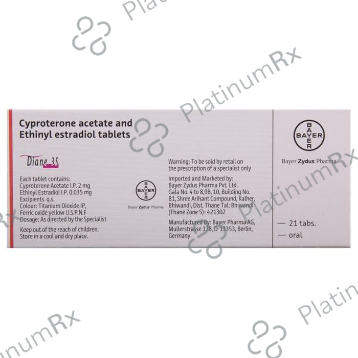 Diane 2/0.035mg Tablet 21s