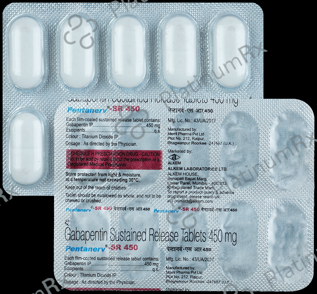Pentanerv SR 450mg Tablet 10s
