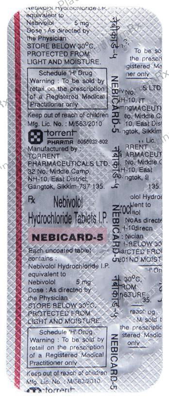Nebicard 5mg Tablet 10s