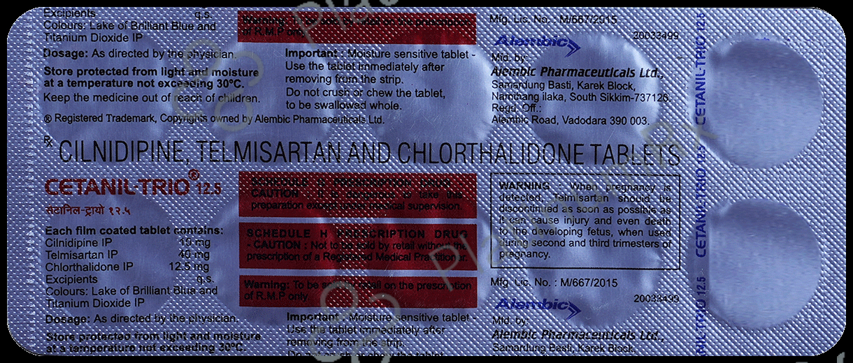Cetanil Trio 12.5/10/40mg Tablet 10s