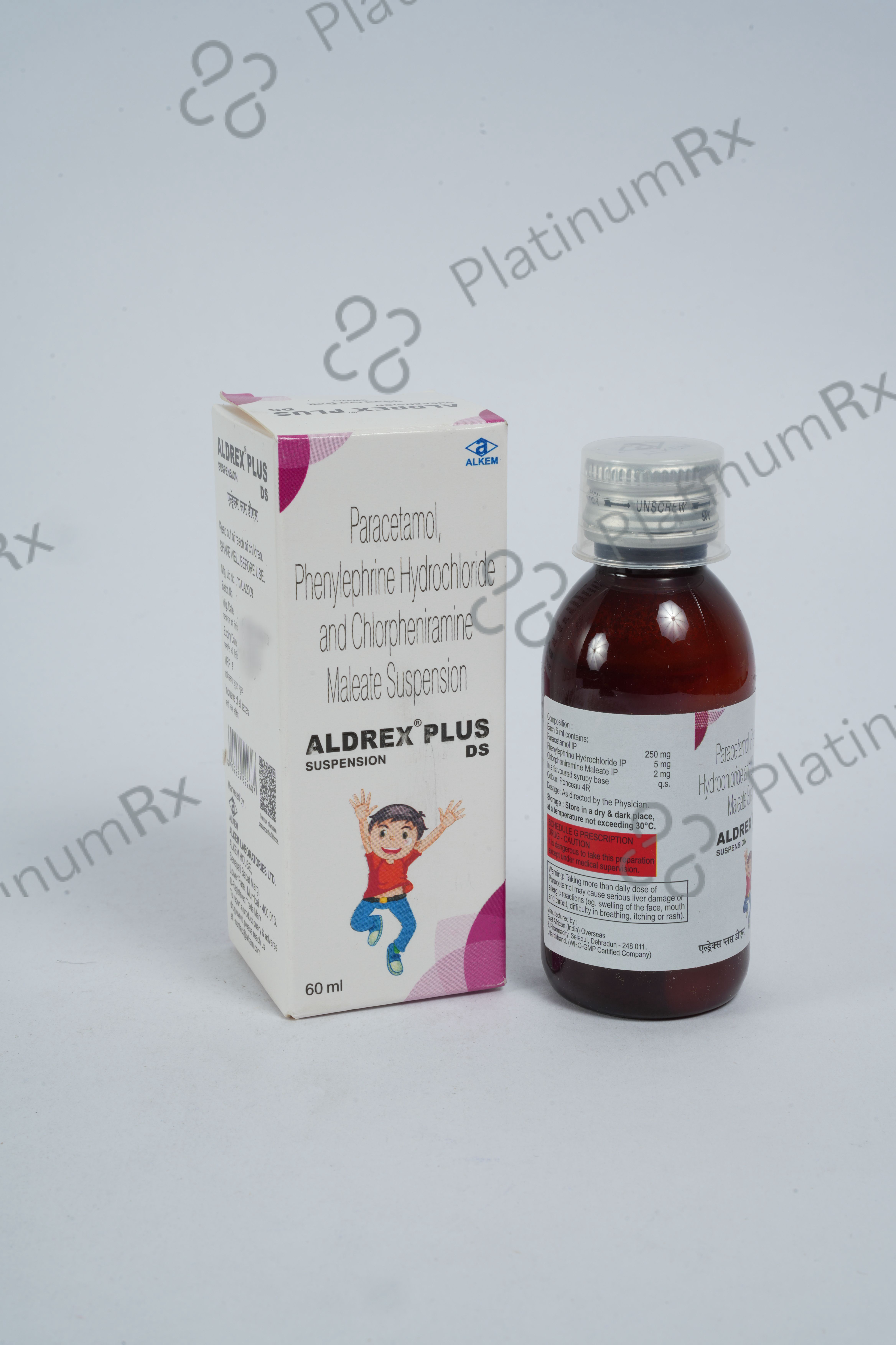 Aldrex Plus Ds 2/250/5mg Syrup 60ml