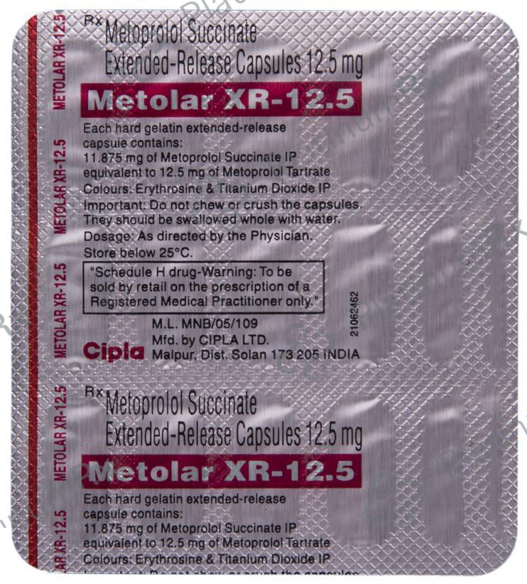 Metolar XR 12.5mg Capsule 15s