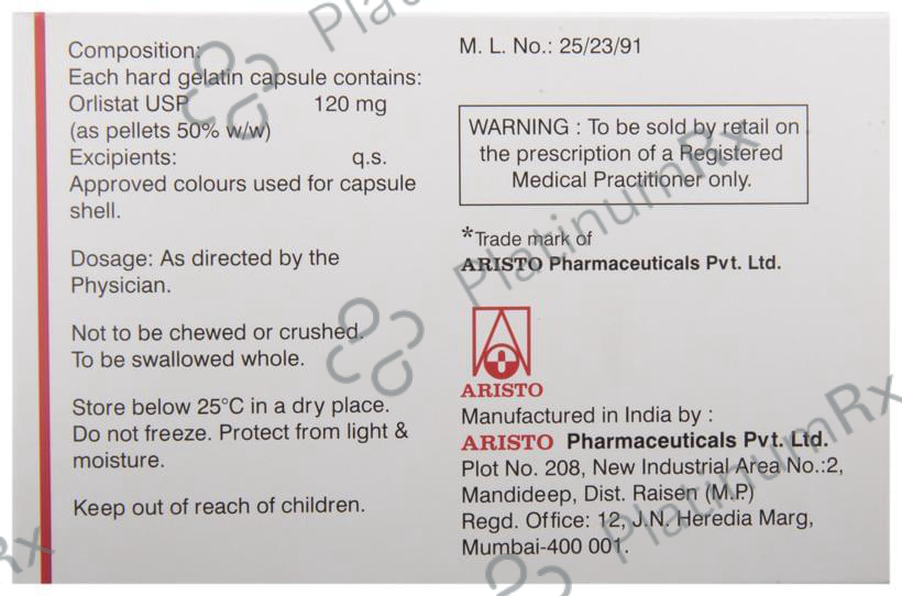 O Stat 120mg Capsule 10s