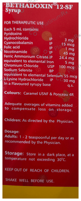 Bethadoxin 12-SF Syrup