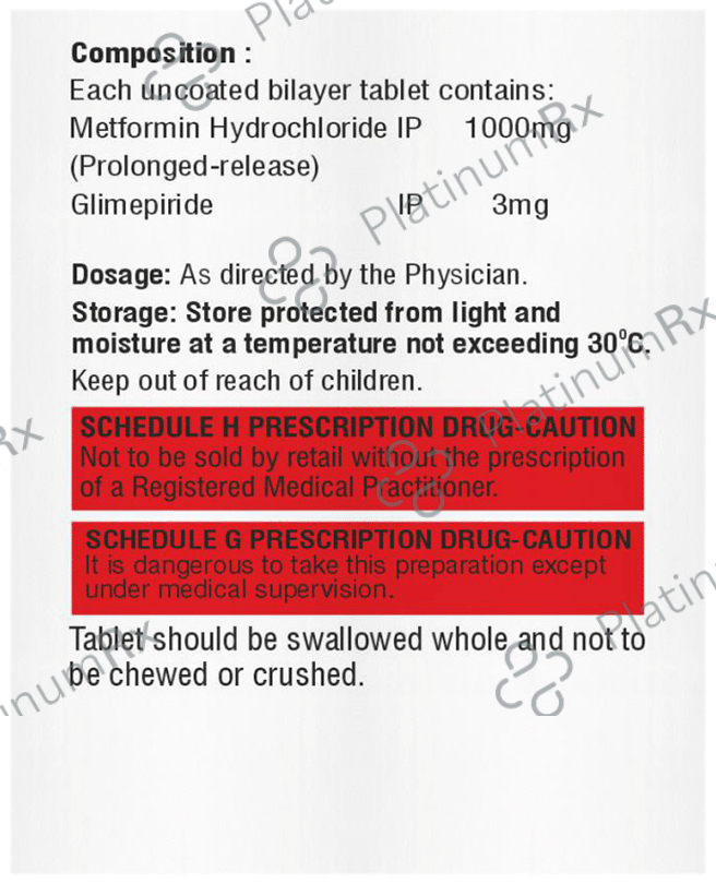 Mexfib G Forte 3mg/1000mg Tablet SR