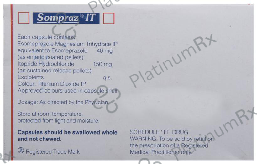 Sompraz IT 40/150mg Capsule SR 10s