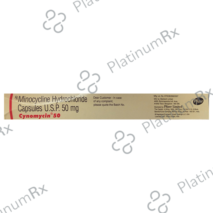 Cynomycin 50mg Capsule 6s