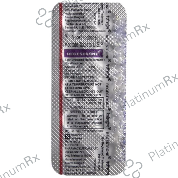 Regestrone 5mg Tablet 10s
