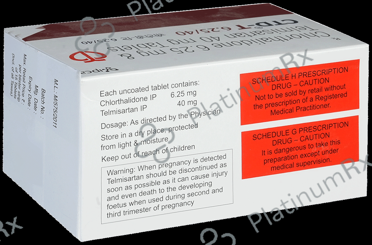 CTD T 40/6.25mg Tablet 15s