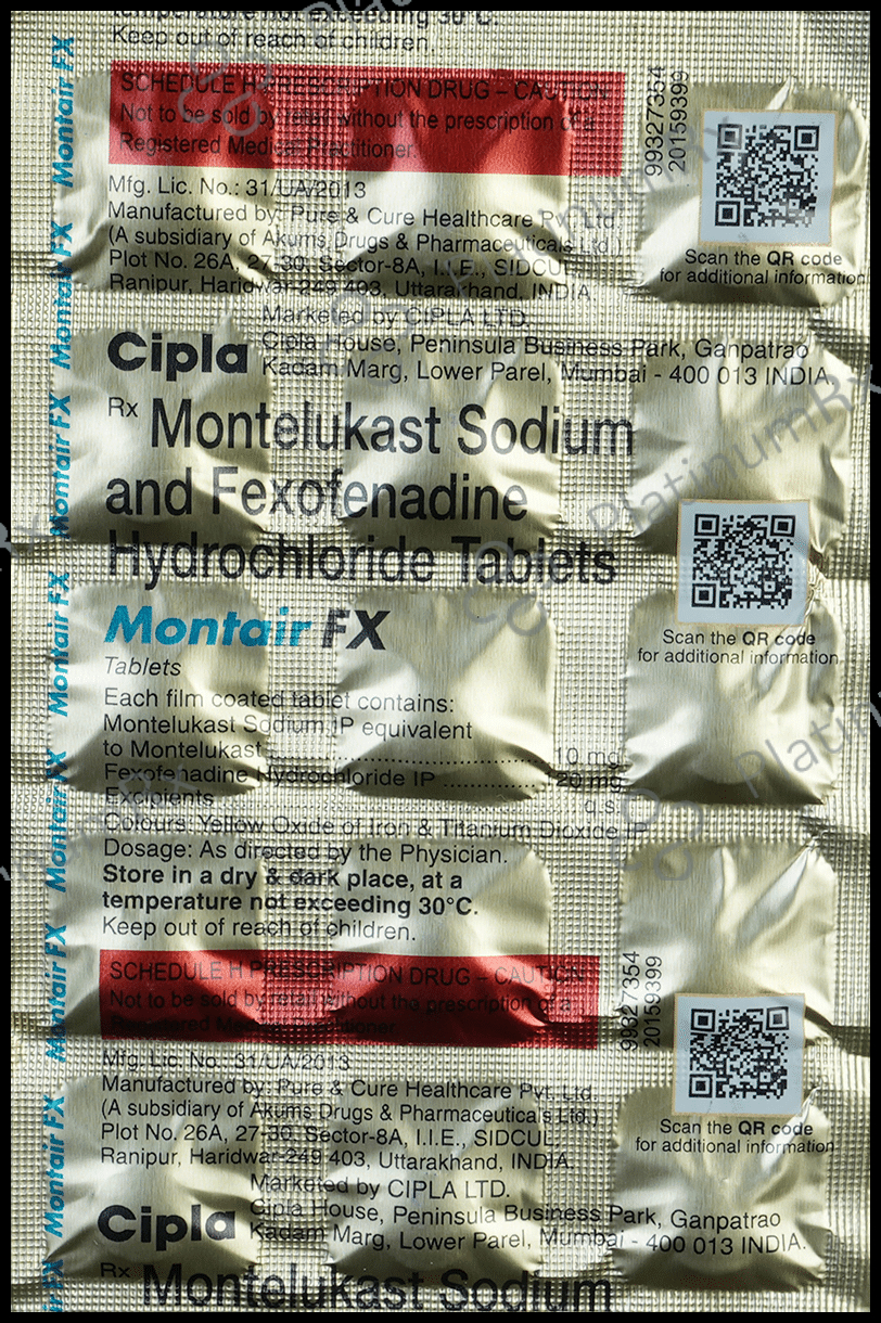 Montair FX 120/10mg Tab 15s