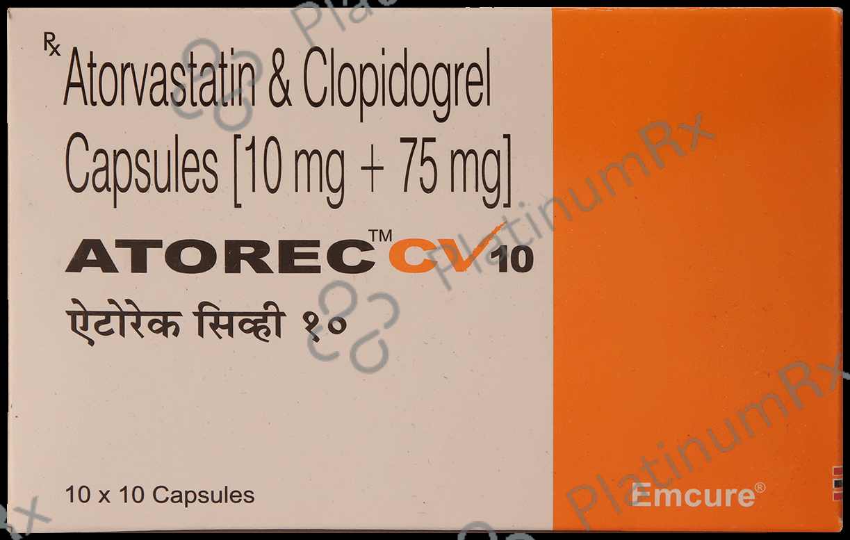 Atorec CV 10/75mg Capsule 10s