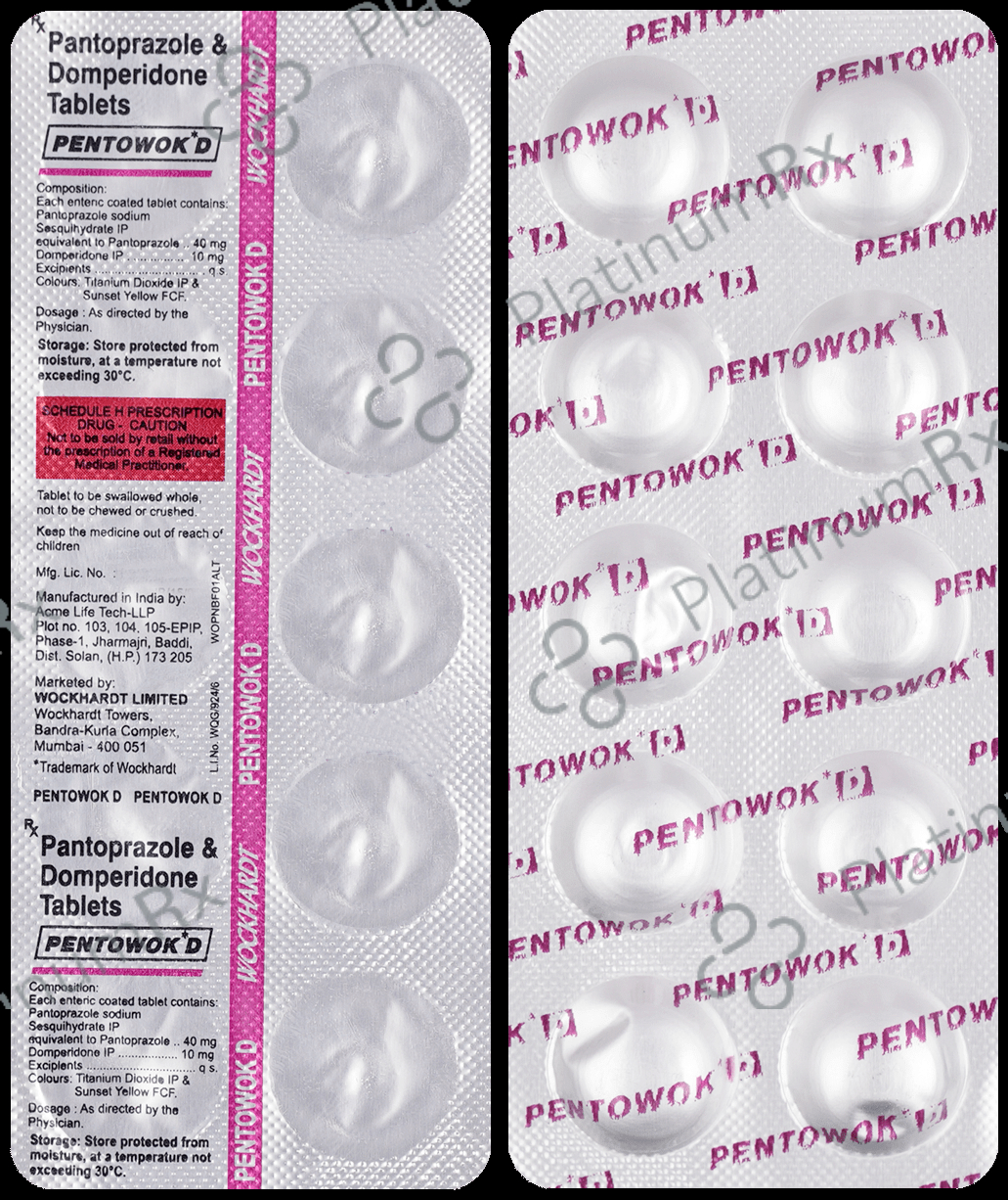 Pentowok D 10/40mg Tablet 10s
