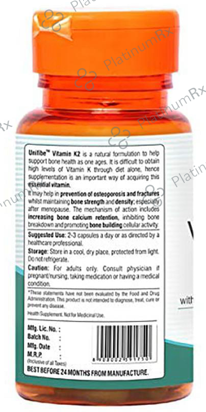 Unifibe Vitamin K2 as MK-7 Tablet