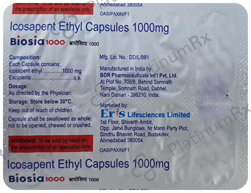 Biosia 1000mg Capsule 10s
