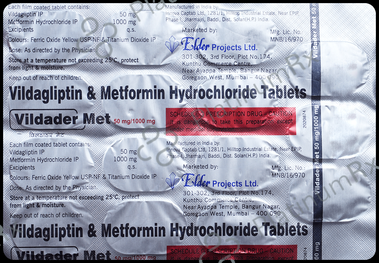Vildader Met 1000mg/50mg Tablet