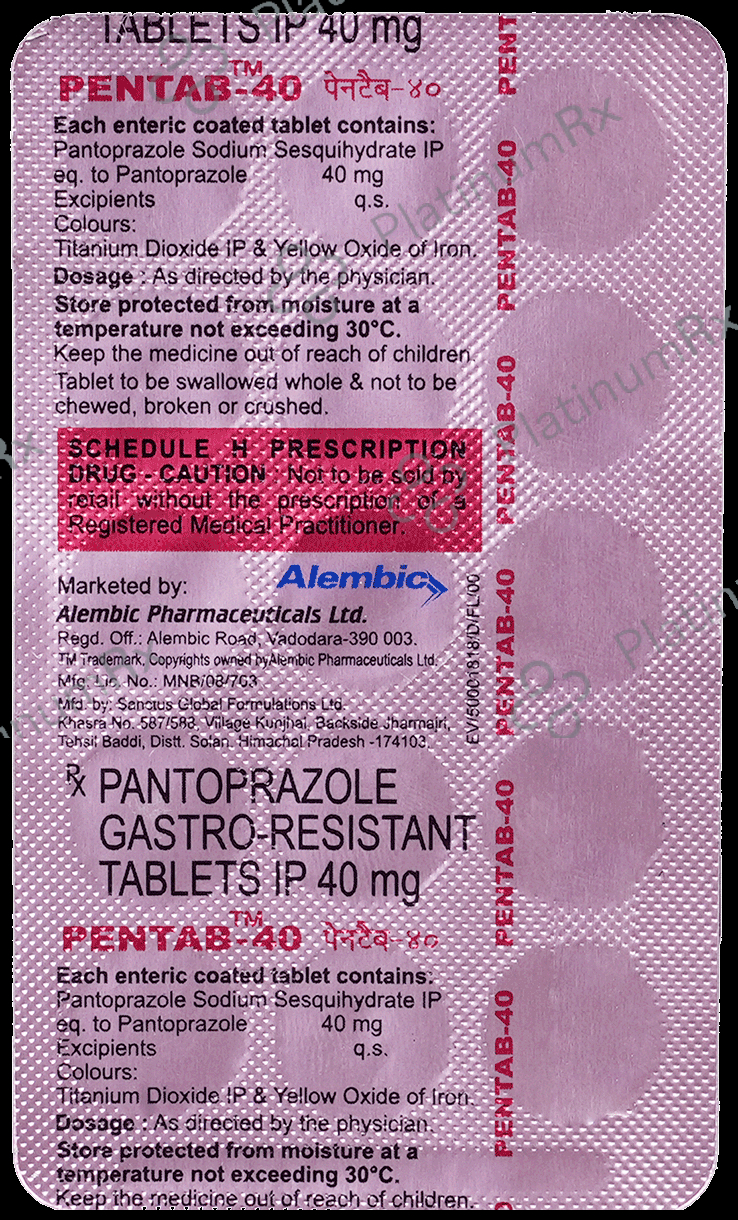 Pentab 40mg Tablet 15s