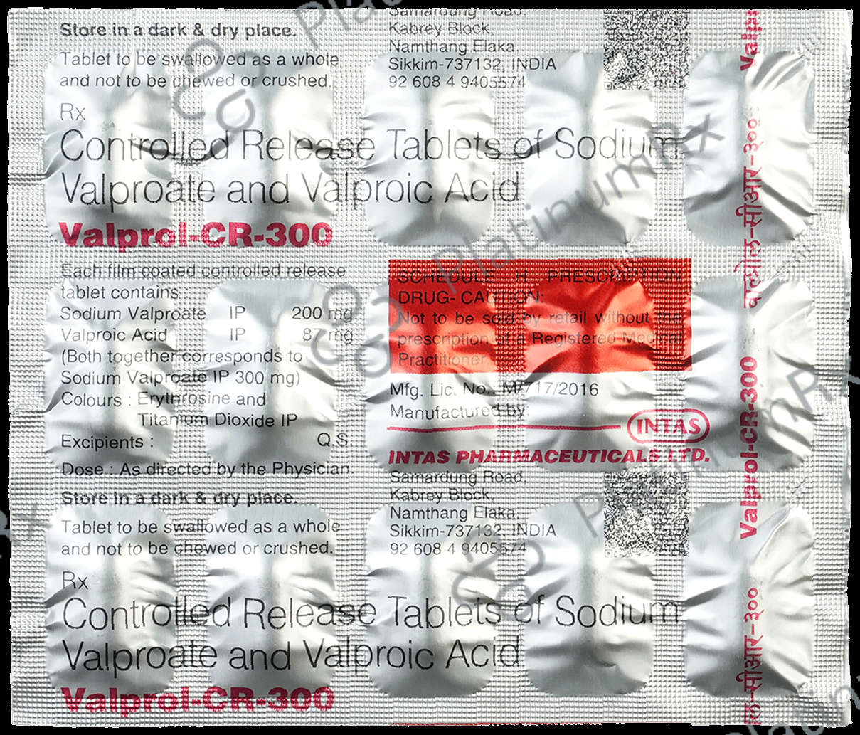 Valprol CR 200/87mg Tablet CR 15s