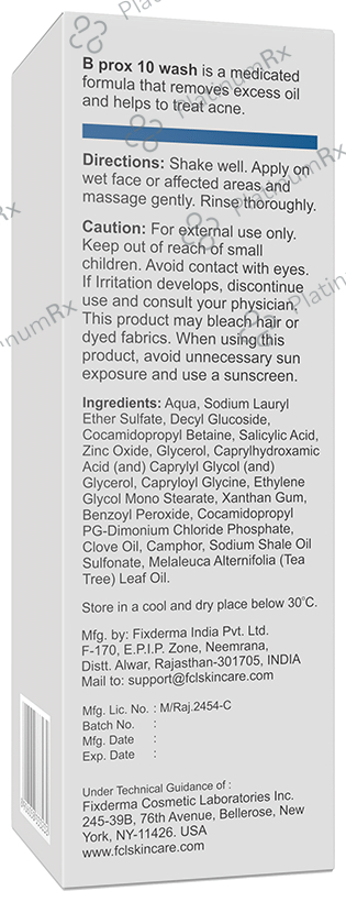 Fixderma B Prox 10 Face Wash