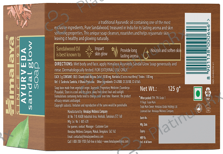 Himalaya Ayurveda Sandal Glow Soap 125 gm